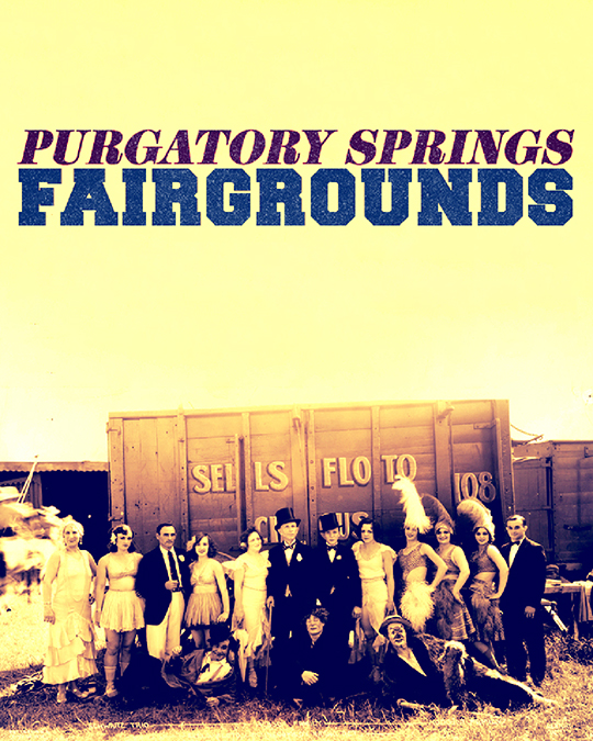Circus Poster-Advertising Purgatory Spring Fairgrounds